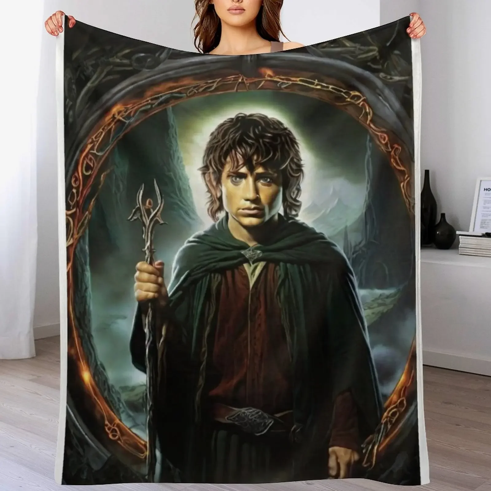 Lord of The Ring T-shirts, stickers, clothing, and other accessories Sticker Throw Blanket