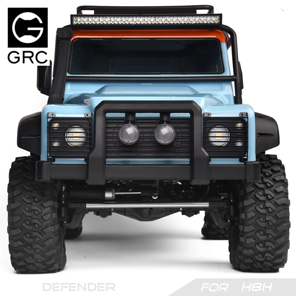 GRC H8H RC auto-onderdelen roestvrijstalen koplampafdekking simulatie gemodificeerde auto shell beschermende metalen plaat upgrade-accessoires