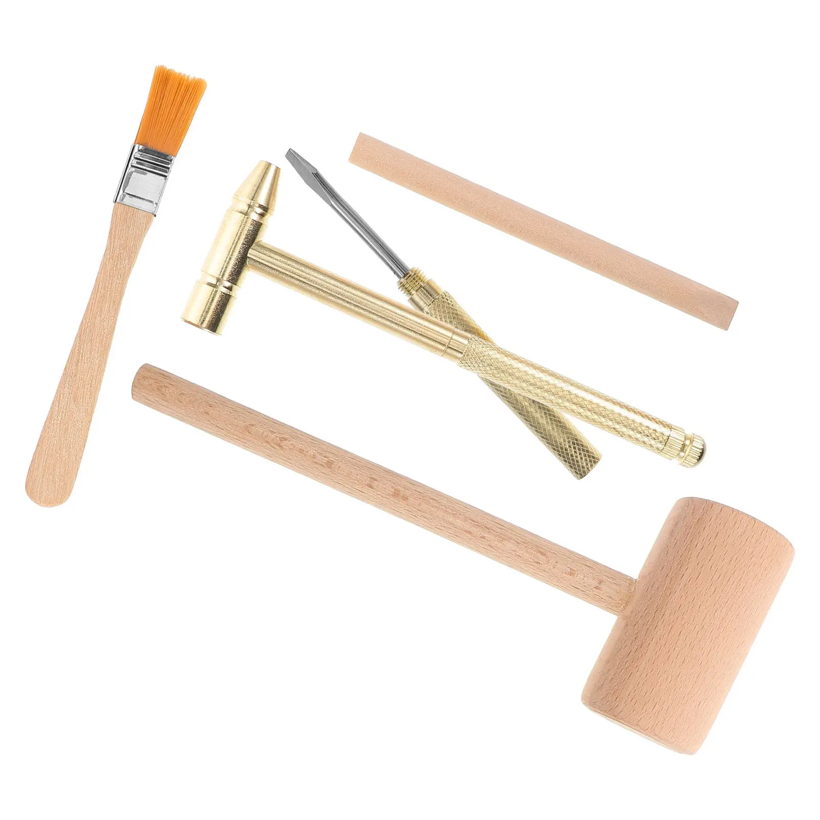2Sets Kids Pretend Excavation Tools Mini Hammer Brush Chisel Stem Educational Digging and Chiseling Kit Adventure Tool Kit