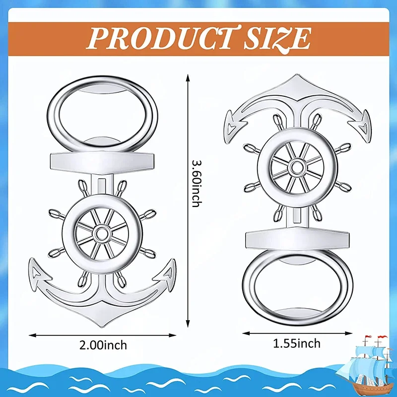 10/25Pcs Nautical Anchor Beer Bottle Openers for Baby Shower Favors Return Gifts Wedding Decorations Bridal Souvenirs for Guests