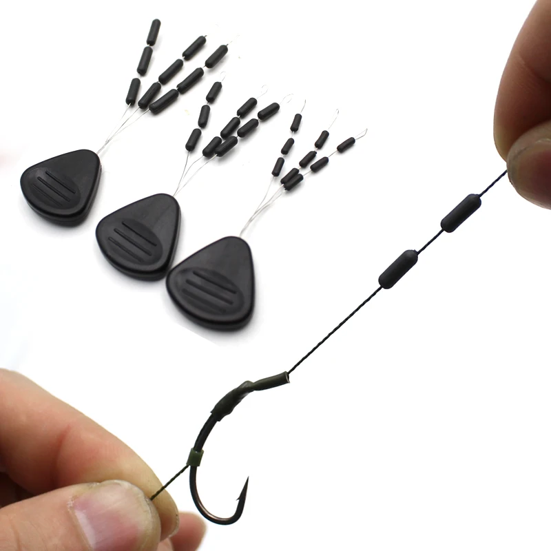 9 unids/pack accesorios de pesca de carpa aparejos terminales plomos de tungsteno pesas de gancho para aparejo de carpa tamaño 0,07g 0,09g equipo