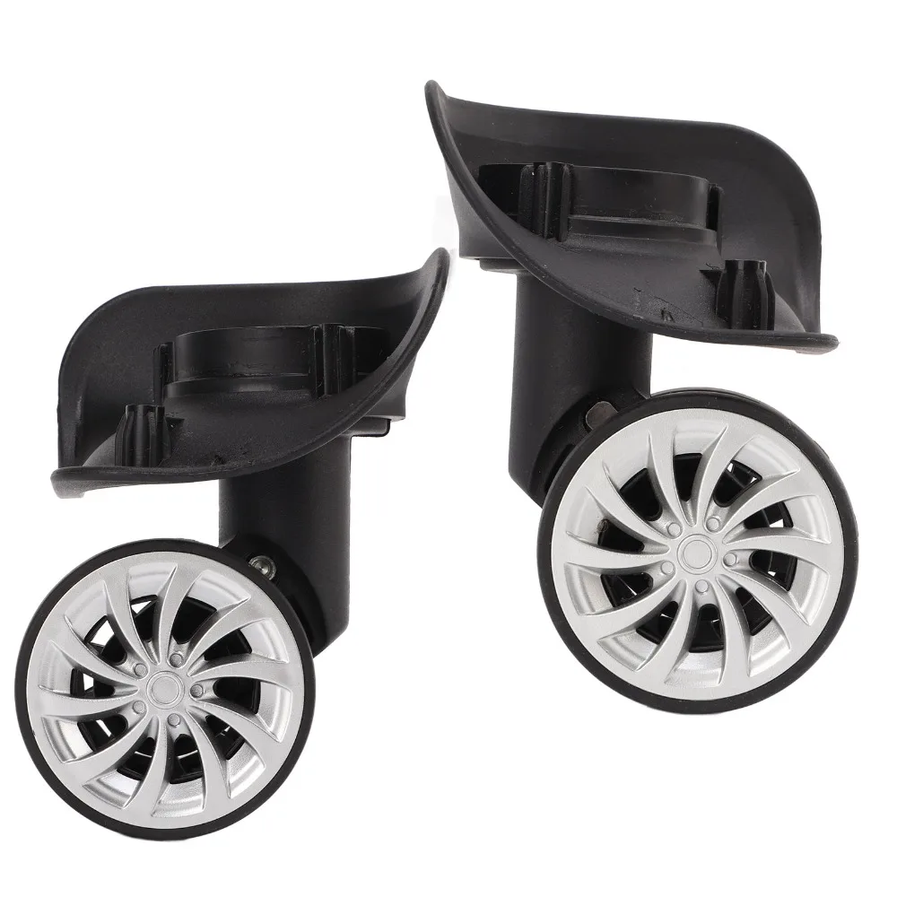 1 Pair Durable Rotatable Luggage Wheel Black Replacement Parts Luggage Caster Suitcase Caster Case Wheels