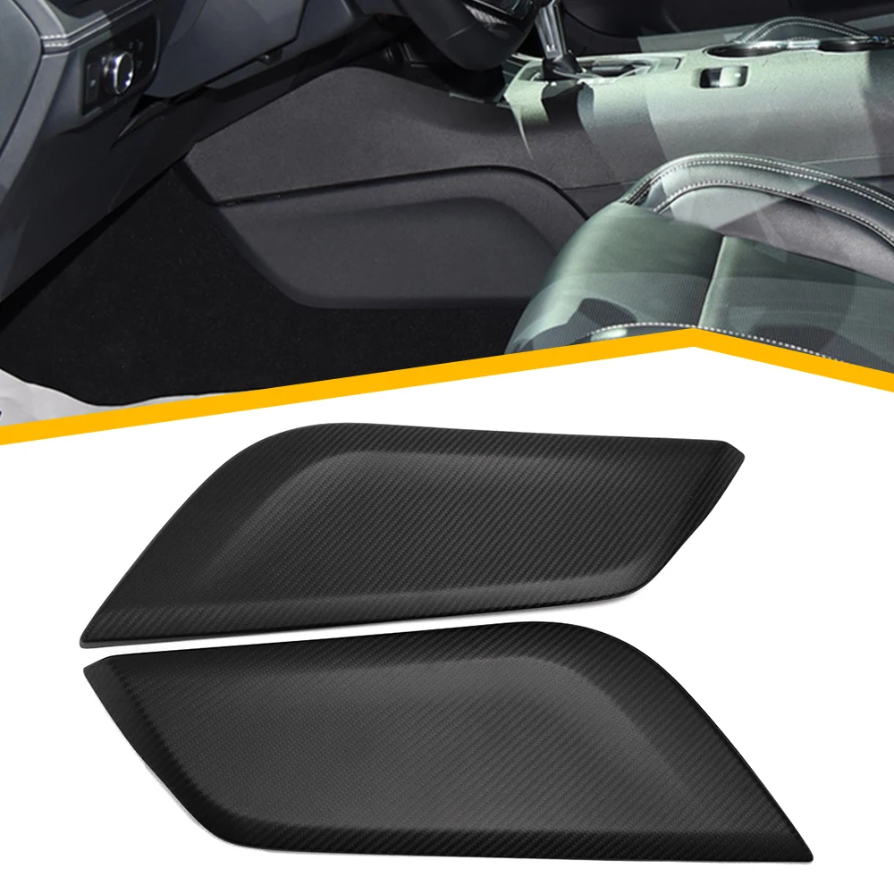 For Ford Mustang S650 GT EcoBoost Dark Horse 2024  Button E-brake Only Center Console Side Panel Trims Cover Real Carbon Fiber