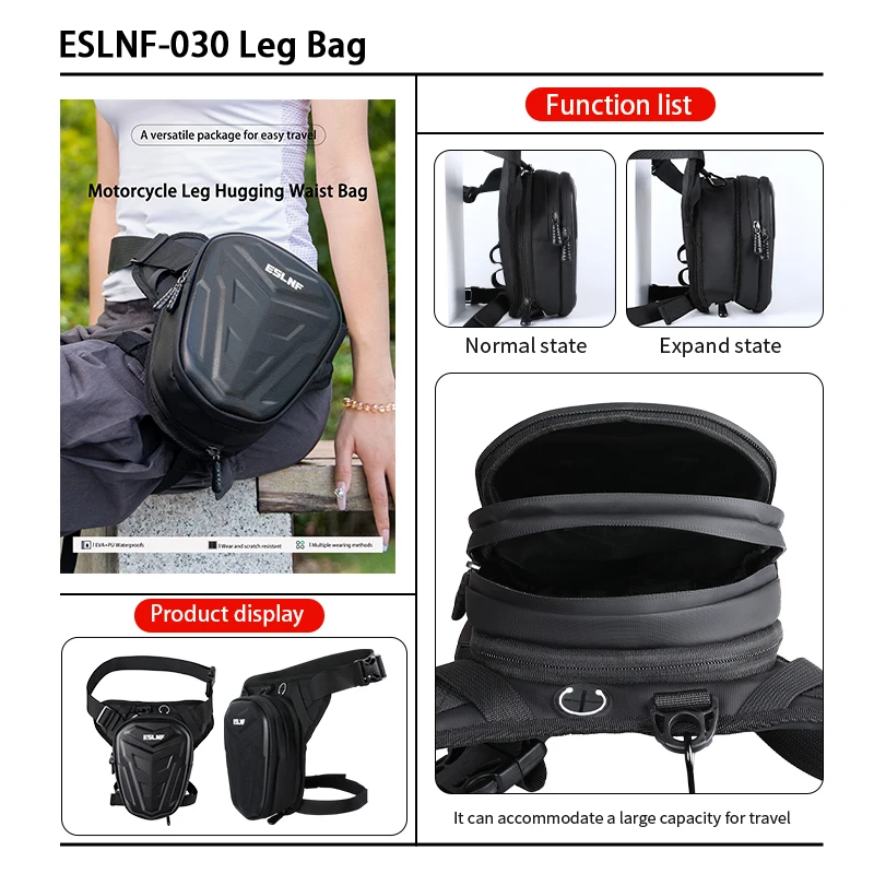 Водонепроницаемая тактическая дорожная сумка ESLNF для мужчин, мотоциклетный поясной кошелек, Боковая Сумка, уличный Повседневный Забавный мешок