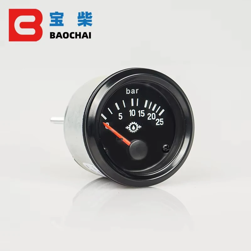 0-25bar 10bar  Oil Pressure Gauge Meter Diesel Genset Parts, Automobiles Excavators, Engineering Vehicle Accessories 12V 24V