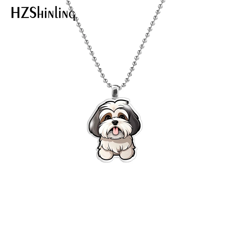 2023 Cartoon Pulie Pug Yorkshire Terrier Schnauzer Acrylic Necklace Pendants Charms Resin Epoxy Handmade Crafts Jewelry Gifts