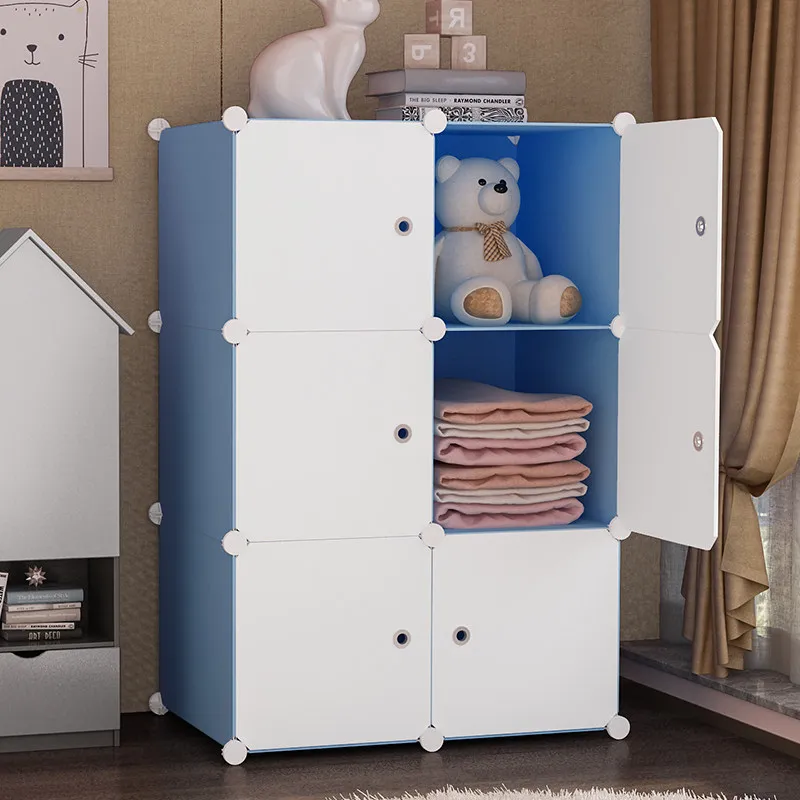 Simple Nordic Wardrobe Partitions Clothes Modern Kids Storage Display Wardrobe Minimalist Modular Guarda Roupa Trendy Furniture