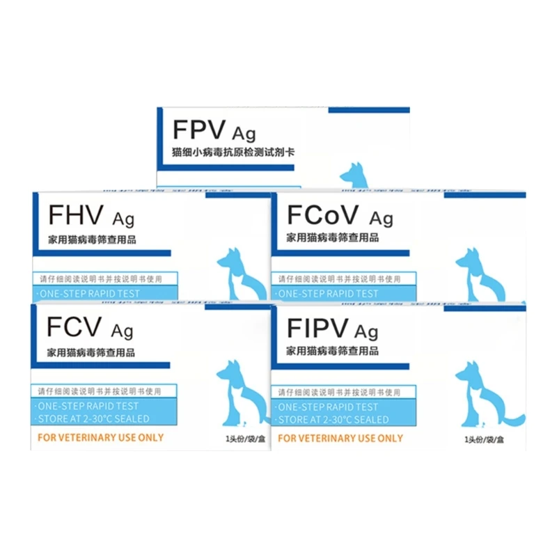 5PCS Cat Test for FPV FHV FCOV Accurate Testing Kits for Cat Health Household Quick Testing Paper for Cat Drop Shipping