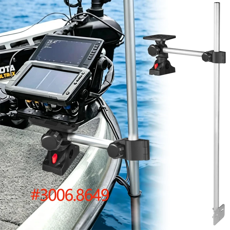 marine-pole-style-fish-finder-bracket-with-transducer-mount-arm-for-most-boat-kayakfor-garmin-lowrance-humminbird-30068649