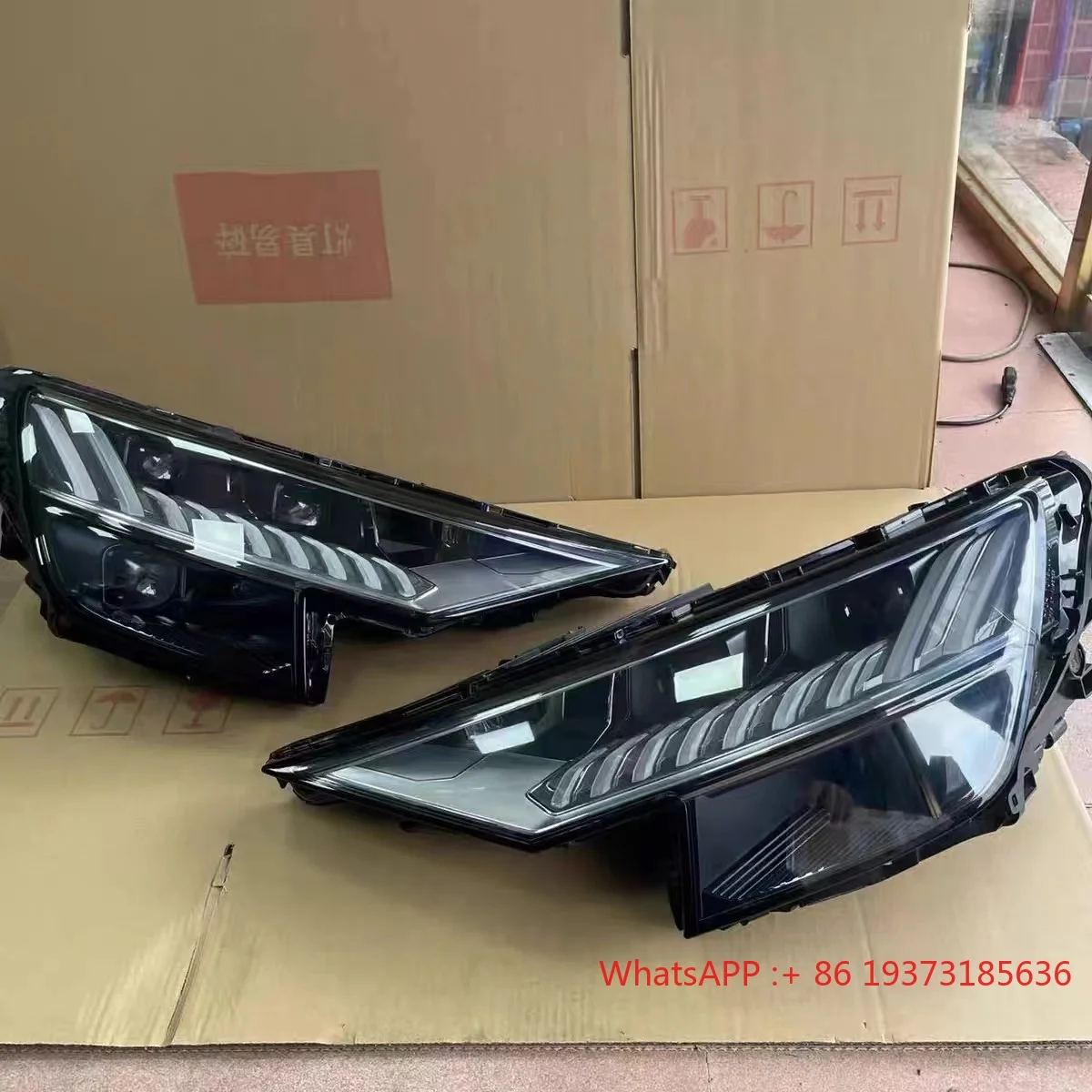 Q8 Factory Upgrade High Matrix Headlight 12V Warm White Lighting with 8000K Color Temperature Water Proof for Front Bumper