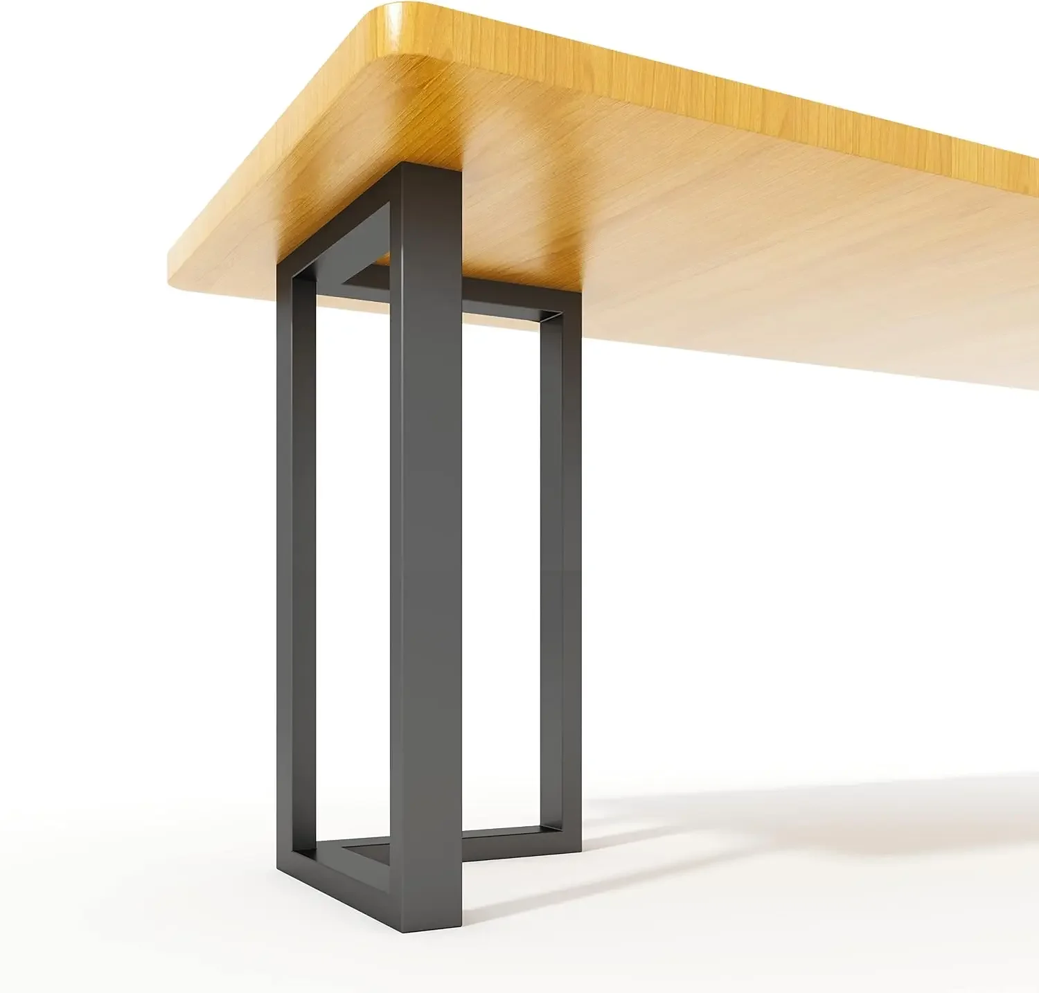 Metal Table Legs Bench Legs, Heavy Duty Square Tube Desk Legs Furniture Legs for Coffee/Dining/Side Table (L Shape, 28