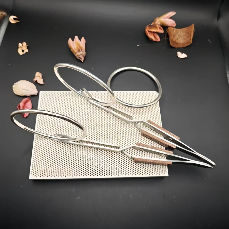 Stainless Steel Cross Locking Lock Tweezer Self Closing Jewelry Soldering Craft Repair Tool  Tweezer Straight Elbow