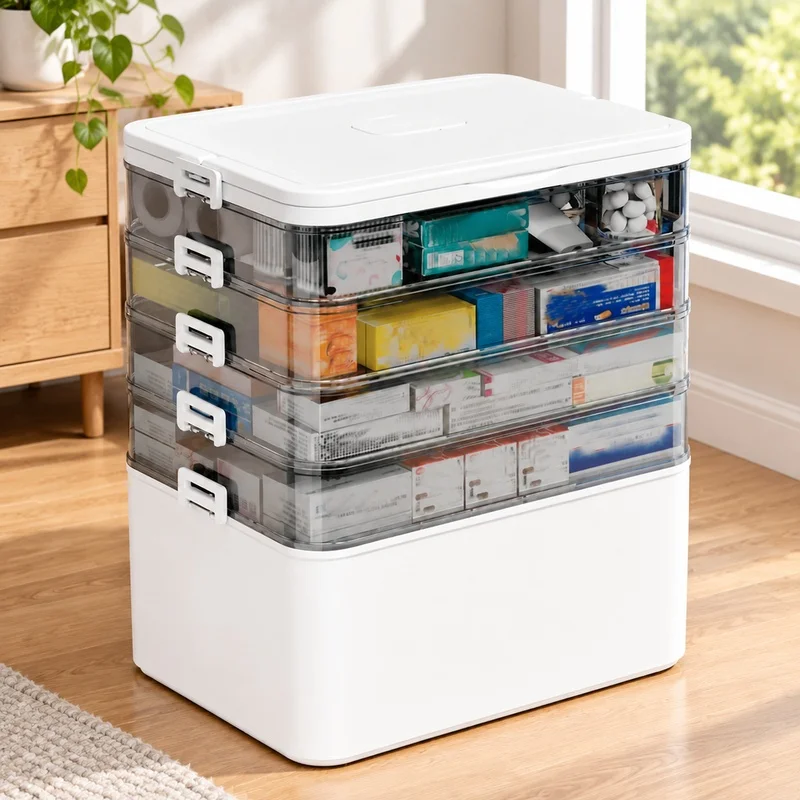 Compact Travel Pill Organizer with Multiple Large Sections, Sturdy Build for Everyday Medicine Management