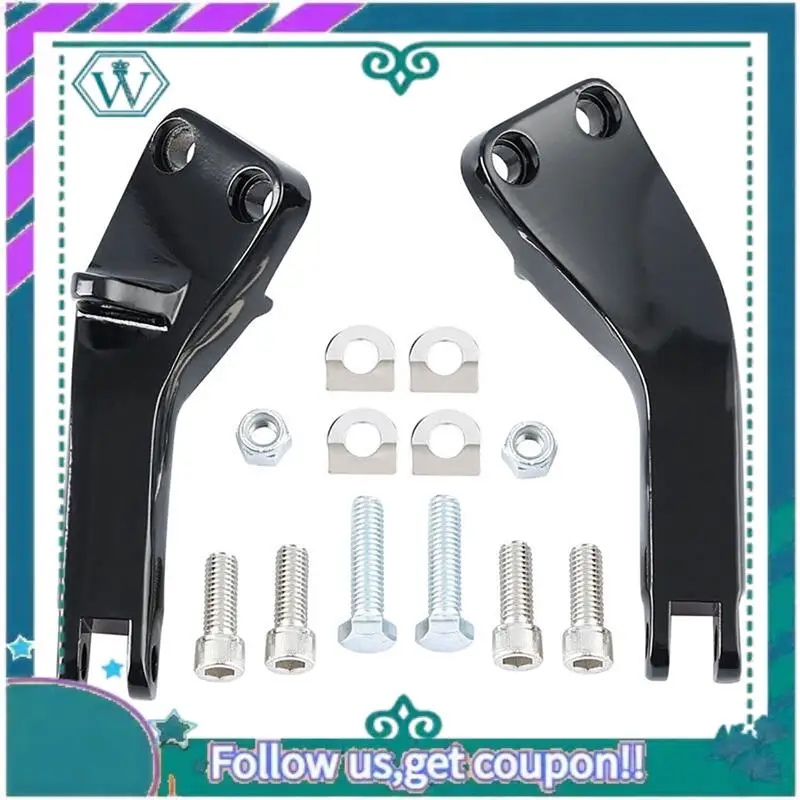 

AA92-Passenger Foot Peg Mount Brackets Foot Peg Mounts Black Motorcycle Accessories Fit For Dyna Low Rider FXDF 2006-2017