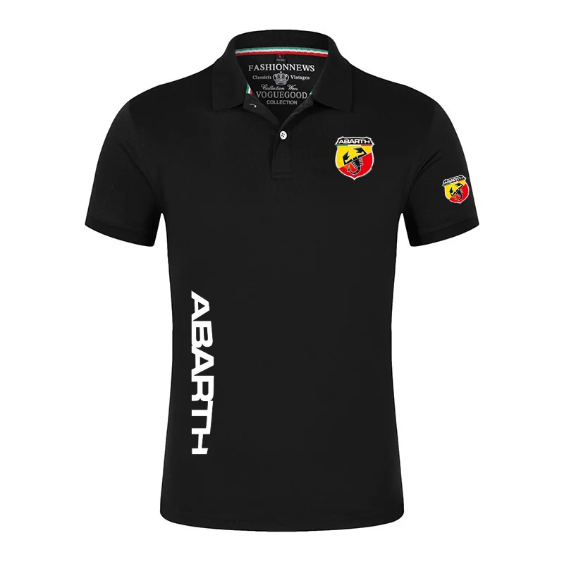 2024 New Men Abarth Short Sleeve Comfortable Leisure Breathable Polo Shirt Button Summer Pullovers Fashion Trend T-Shirt Tops