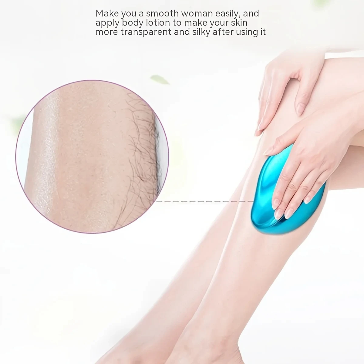 ممحاة إزالة الشعر الكريستالية، مزيل الشعر غير المؤلم، أداة إزالة الشعر سهلة التنظيف وقابلة لإعادة الاستخدام للعناية بالجسم #3