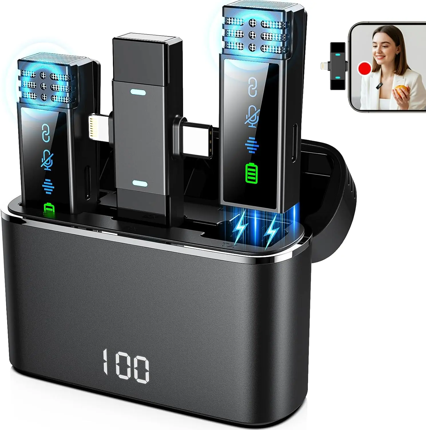 2 Pack Wireless Lav…