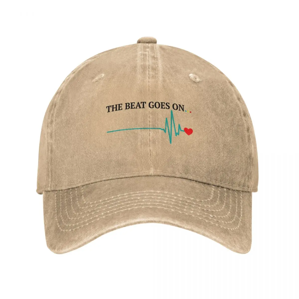 The Beat Goes Heart Attack Survivor Recovery Cardiac Arrest Baseball Cap Bobble Hat Rugby Caps For Women Men's