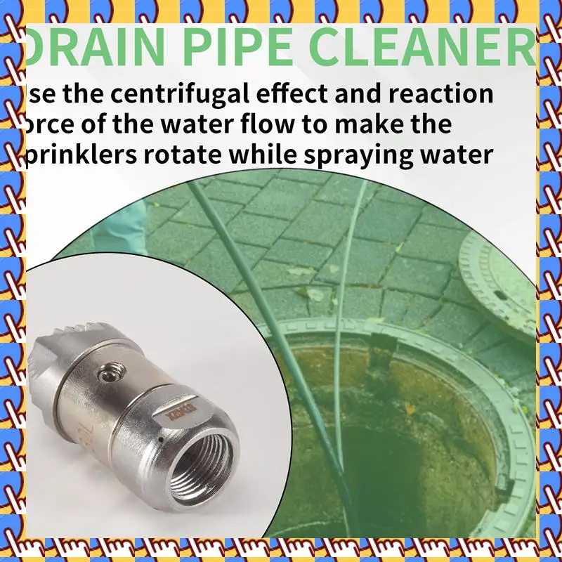 

A79I 3/8 мини-вращающаяся насадка с небольшим расходом 30л, высокое давление, вода, крыса, канализационная насадка для очистки сливных труб, очиститель канализации