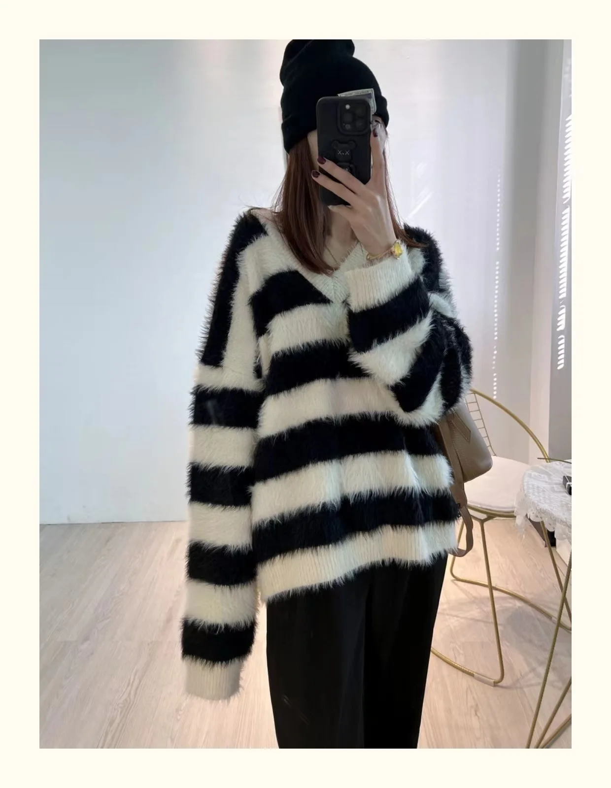 Mink Fur Sweater For New Style, Gomeline Socialite Mink Jacket, Early Autumn, Middle-Aged Top, Women's Cardigan