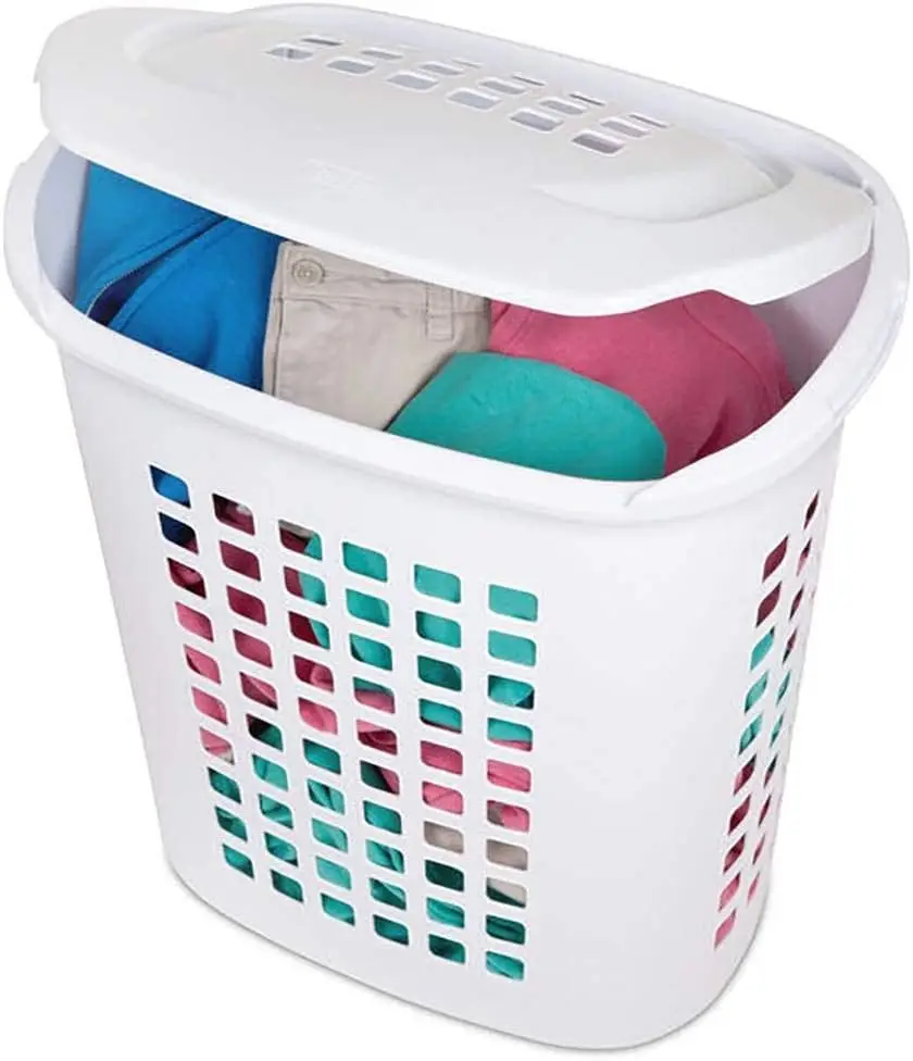 12218004 2.3 Bushel/81 Liter LiftTop Laundry Hamper, White, 4-Pack