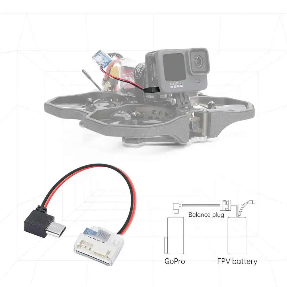 iFlight Type C to 5V Balance Plug Power Cable Charging Cable for GoPro Hero 6/7/8/9/10 RC FPV Racing Drone part