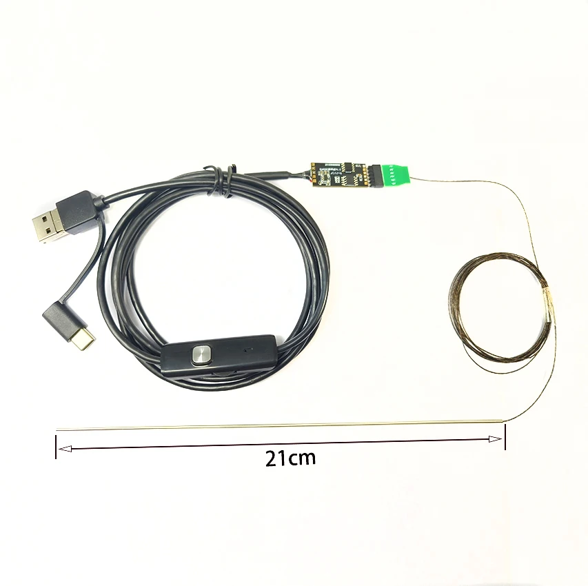 OV6946 1.8mm diameter hard pole illuminated USB endoscope camera + decoding board ultra-fine industrial aperture inspection