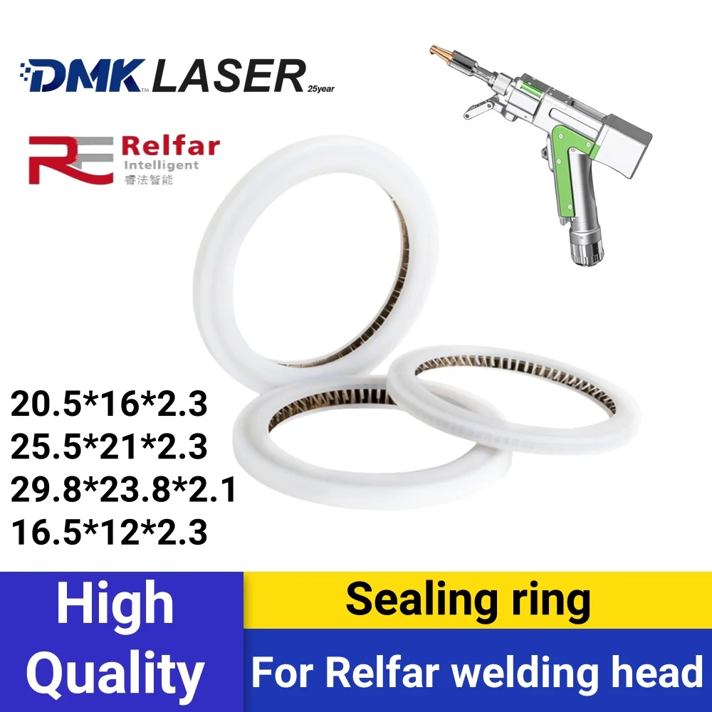 Relfar laser welding head Seal Ring 20.5*16*2.3 for protctive lens FWH20 FWH30 Laser Cleaning Head PTFE Seal Ring 16.5*12*2.3