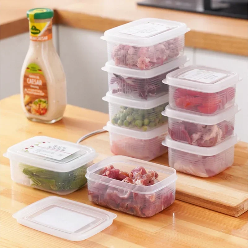 

Refrigerator Food Storage Boxes Frozen Meat Fresh-keeping Boxes Portable Fruit Storage Container Food Sub-packed Kitchen Tools