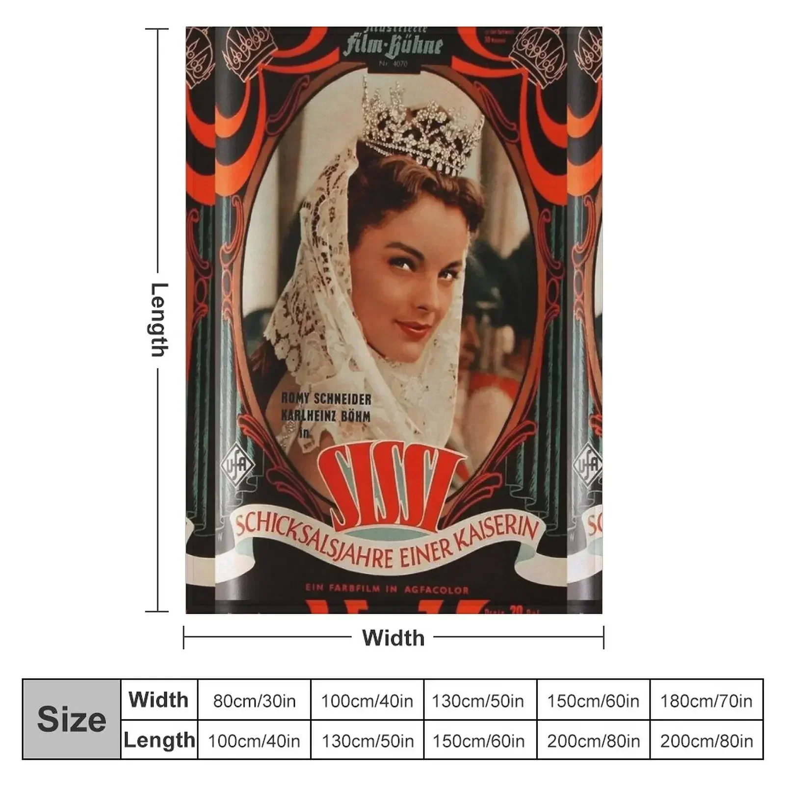 Empress Sissi, vintage 1957 Movie poster Throw Blanket Blankets For Bed Single heavy to sleep Blankets