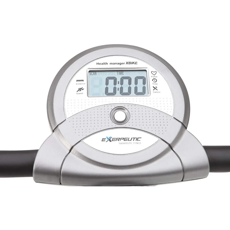 دراجة تمرين قابلة للطي مع 8 مستويات من المقاومة للتدريبات المنزلية وشاشة LCD مريحة للمقعد الادسنس لمراقبة المسافة والسعرات الحرارية #4