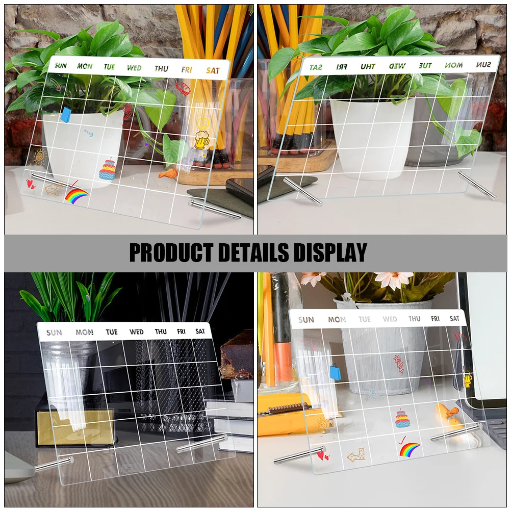 

1 комплект, прозрачная акриловая доска для заметок, износостойкая доска для письма, настольный органайзер для сообщений для домашнего офиса