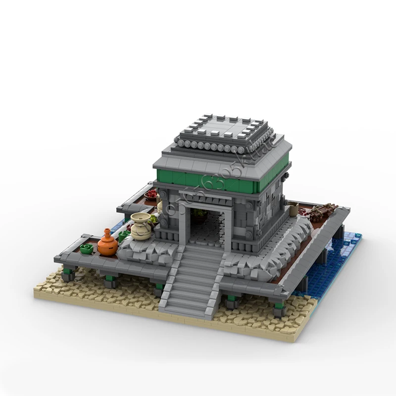 2950개 조각 하우스 스트리트 무역 부두 얕은 해저 MOC 맞춤형 모듈식 블록 어린이 인기 DIY 크리스마스 장난감 선물