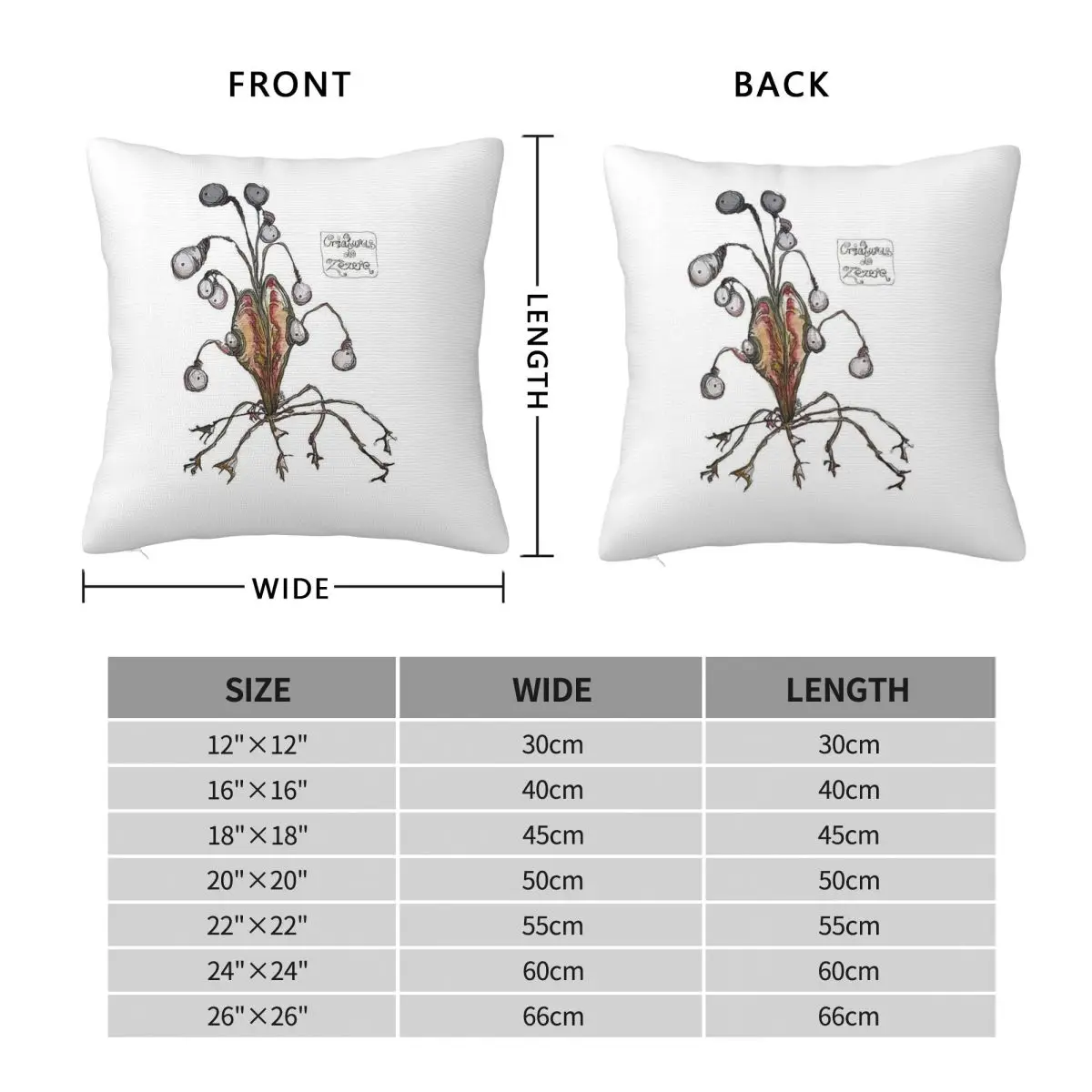 Criaturas Do Zﾖzere 17 Square Pillowcase Polyester Linen Velvet Printed Zip Decorative Throw Pillow Case Bed Cushion Cover