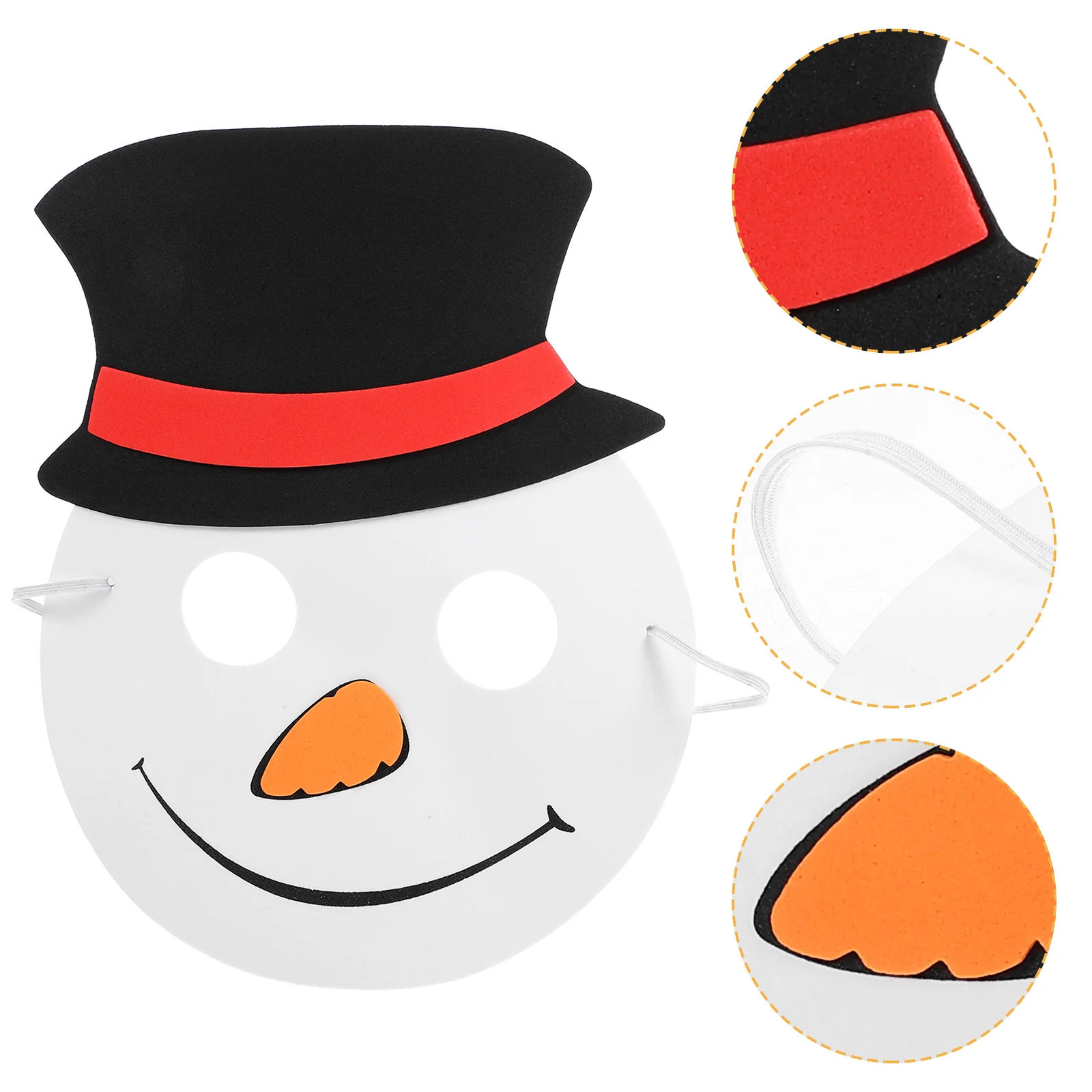 Christmas Decorative Mask Snowman Design Face Mask Funny Nonwoven Mask Christmas Supplies Dress Up Apparel Accessories for Costu