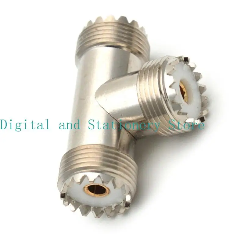 

Y1UB Type T UHF Female to 2 Dual UHF Female PL259 SO239 Solid RF Coaxial Connector