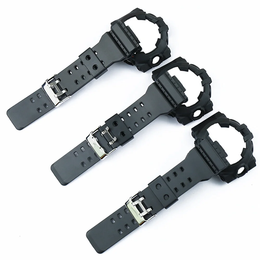 Soft Resin Watch Strap Bezel for GA700 GA-700SK GA710 GA735 Watchband Case Men Watch Band Case Rubber Bracelet