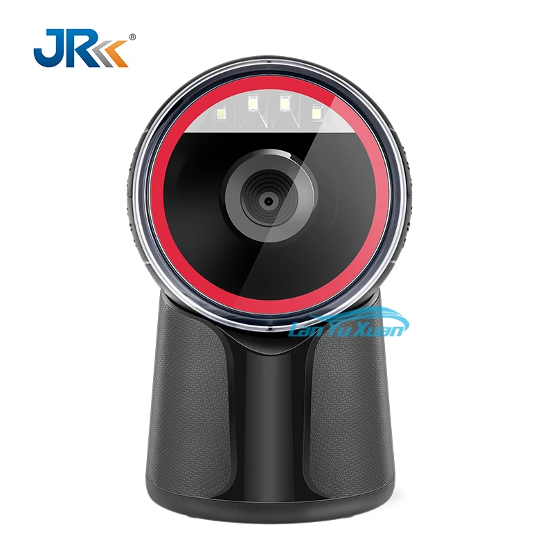 2 Pieces Desktop Plug and Play Barcode Scanner 2d 1d with Infrared Auto-sensing Sensor