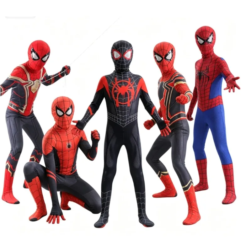 Kostium cosplay Milesa Moralesego w tematyce Spider-Mana, pełny kombinezon zentai, strój na imprezę halloweenową, kolekcjonerski prezent świąteczny dla fanów cosplayu.