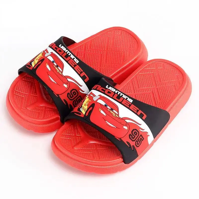 Summer Baby Boys Girls Slippers Cartoon Mcqueen Cars Print Kids Indoor Outdoor Home Shoes Soft Beach Children Shoes 150-230