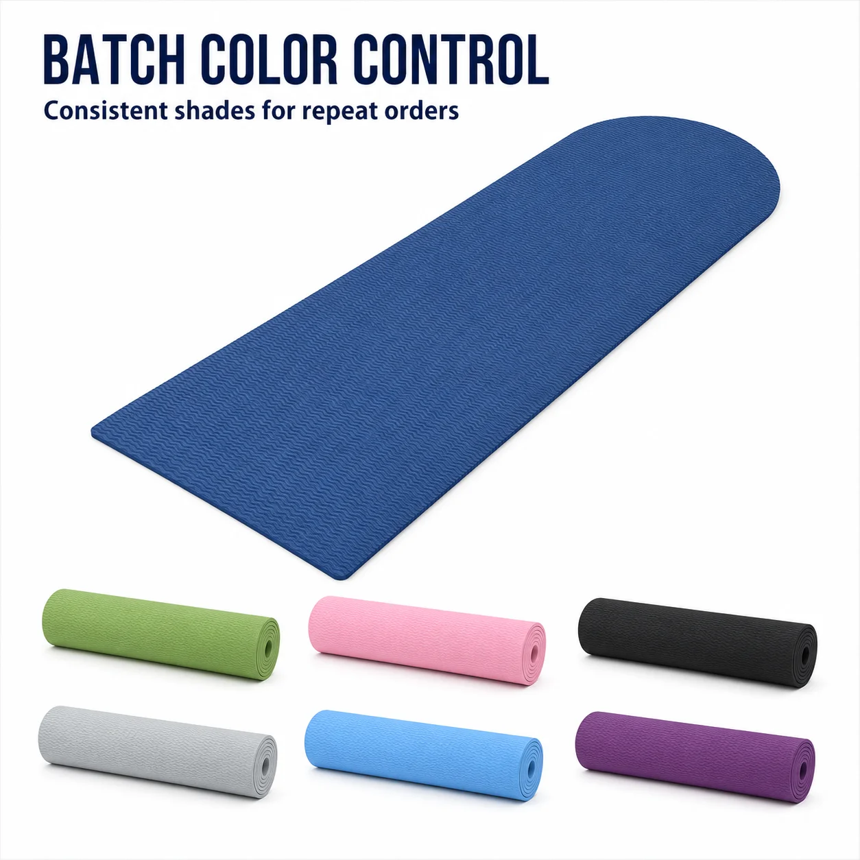 Private Label Custom Logo TPE Stretching Mat 183x61cm 6mm Special Shape Arched End Non Toxic Skin Friendly Fitness Mat Wholesale