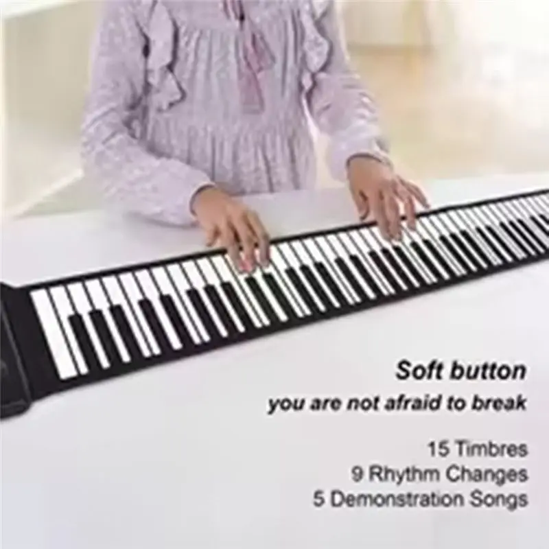 ABLB-88-Key Hand-Rolled Piano Home Electronic Piano Foldable Piano Home Practice Professional Electronic Pian