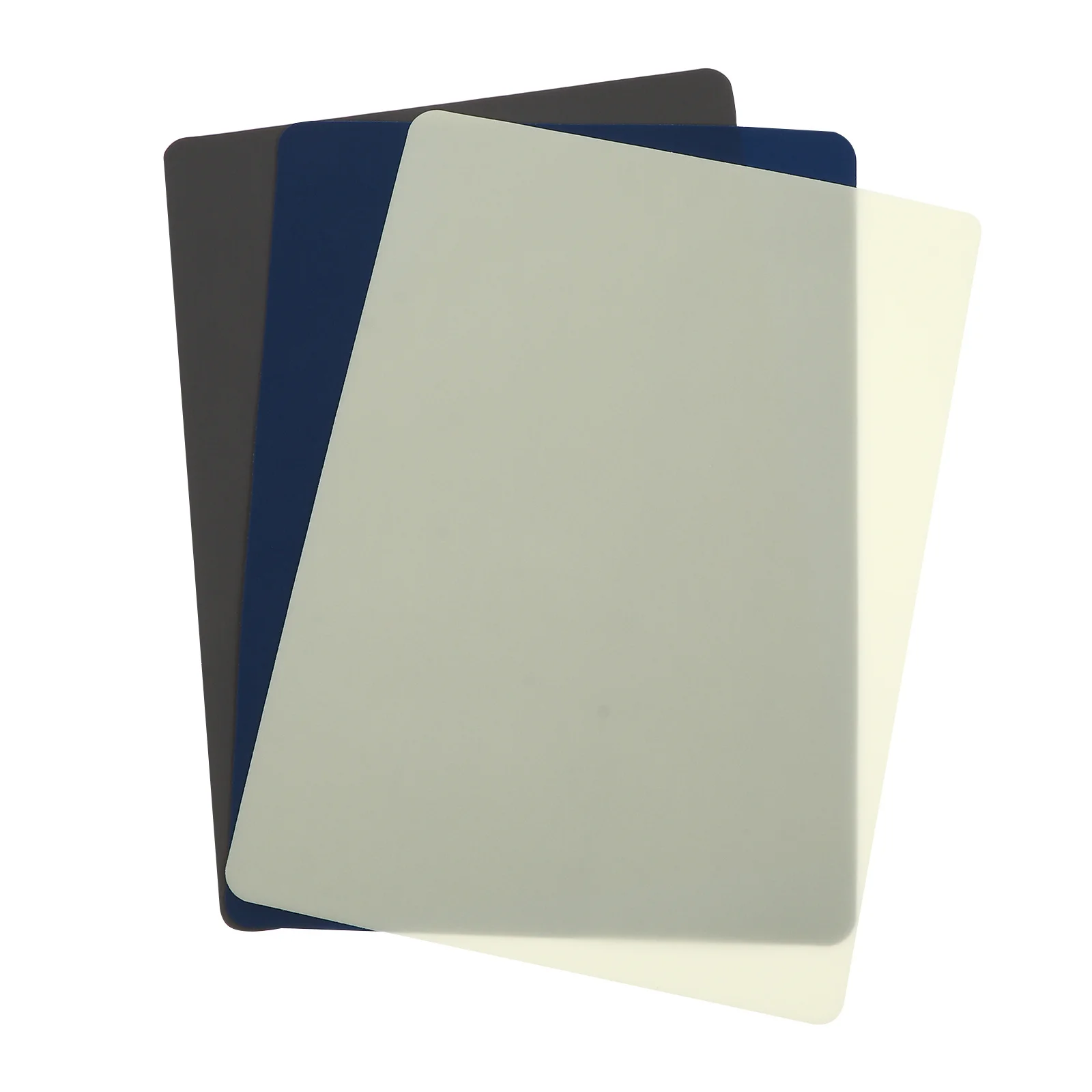 3Pcs Silicone Tabletop Mats Durable Bright Colors Blue Gray Beige Anti-Skid Study Office Dinner Table Mats Table Mat