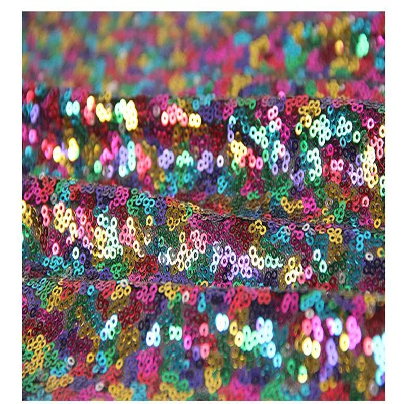 Sparkle Embroidery Sequin Fabric Material Glitter Mesh Fabric For Clothing Bags Party Events Table Covers Cushion Bag Decors