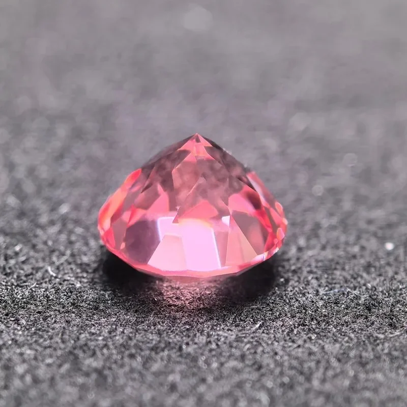 Perles de charme de forme ronde rose pour la fabrication de bijoux à bricoler soi-même, mariée de laboratoire, certificat AGL sélectionnable, matiques exécutives, qualité supérieure