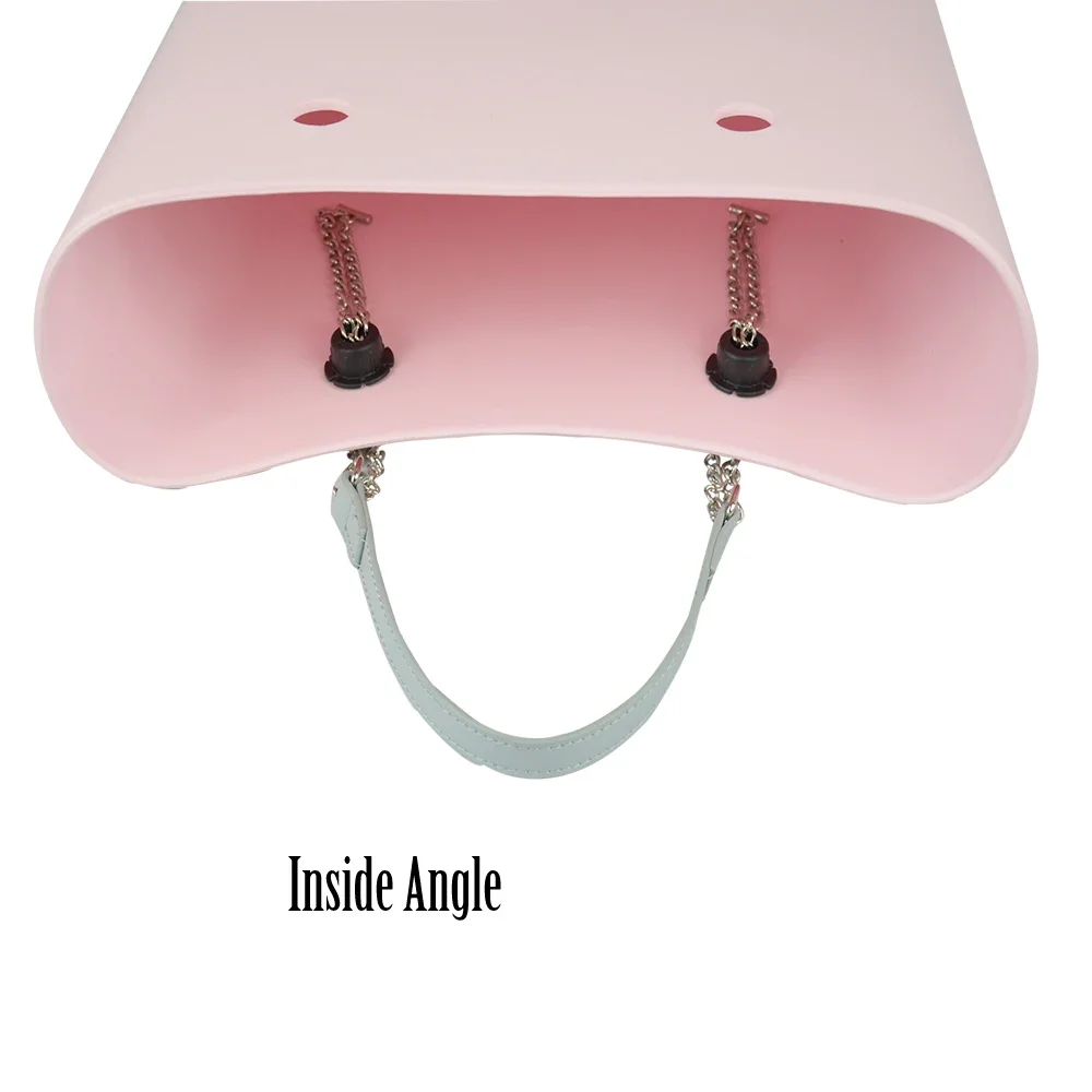 Novo um par obag prata longo duplo corrente ot t alças para obag eva o saco das mulheres bolsa de ombro