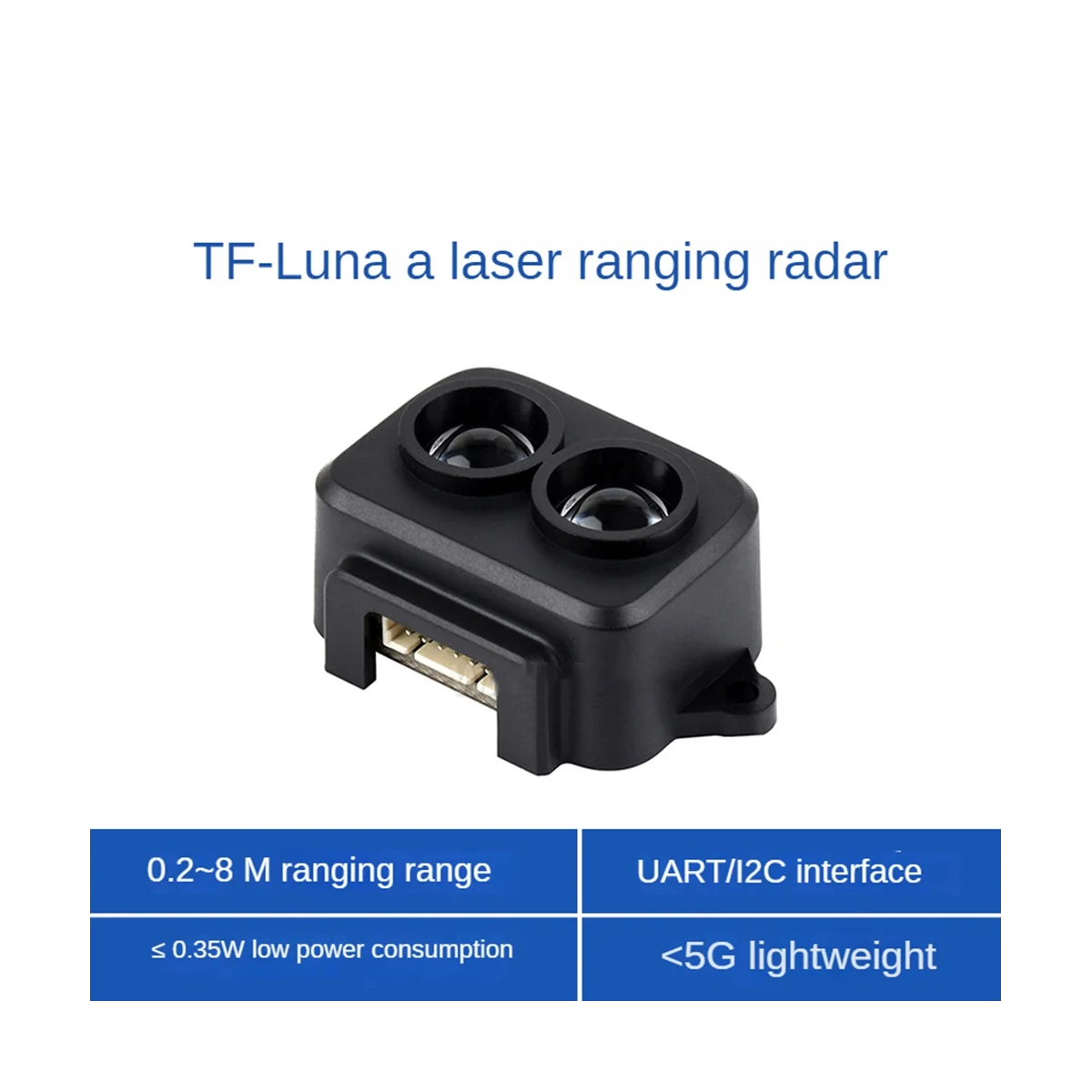 Tf-Luna Lidar Range Sensor Module 8M Range Low Power Tof Range Principle