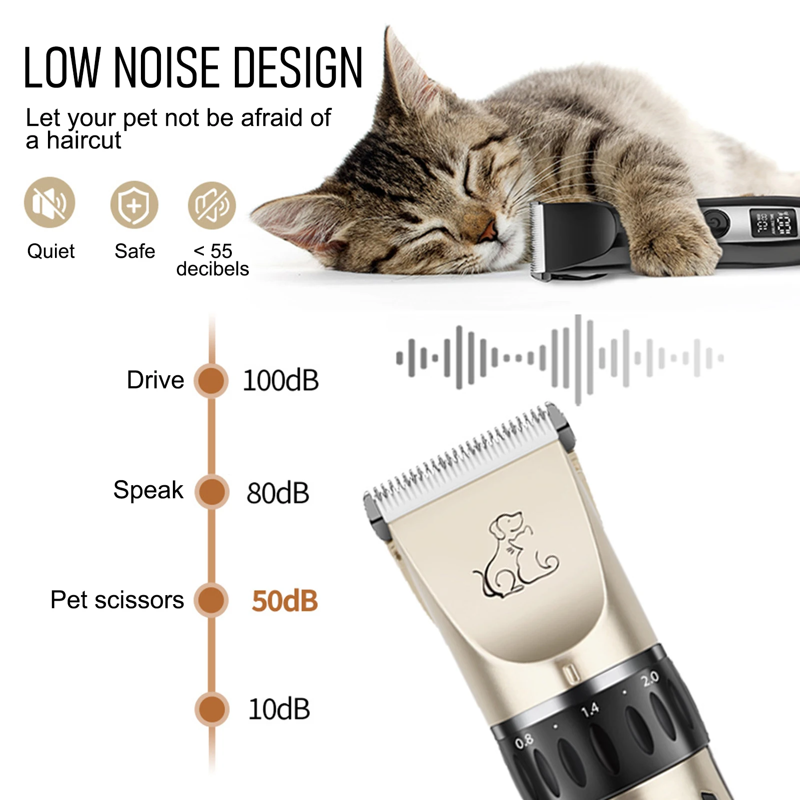 HIENA Trymer do sierści zwierząt Profesjonalna elektryczna maszynka do strzyżenia sierści dla psów i kotów Maszyna do strzyżenia sierści zwierząt domowych o dużej mocy