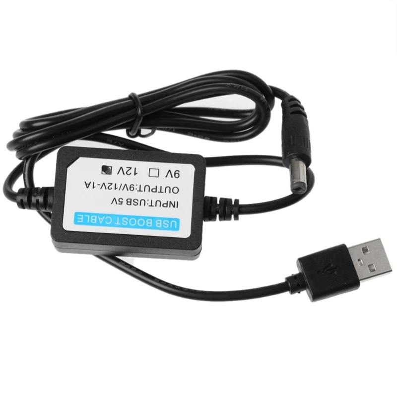 USB تهمة قوة تعزيز كابل ل 5V إلى 12V 1A تصعيد محول محول USB شحن كابل مع دفعة مكون N2UB