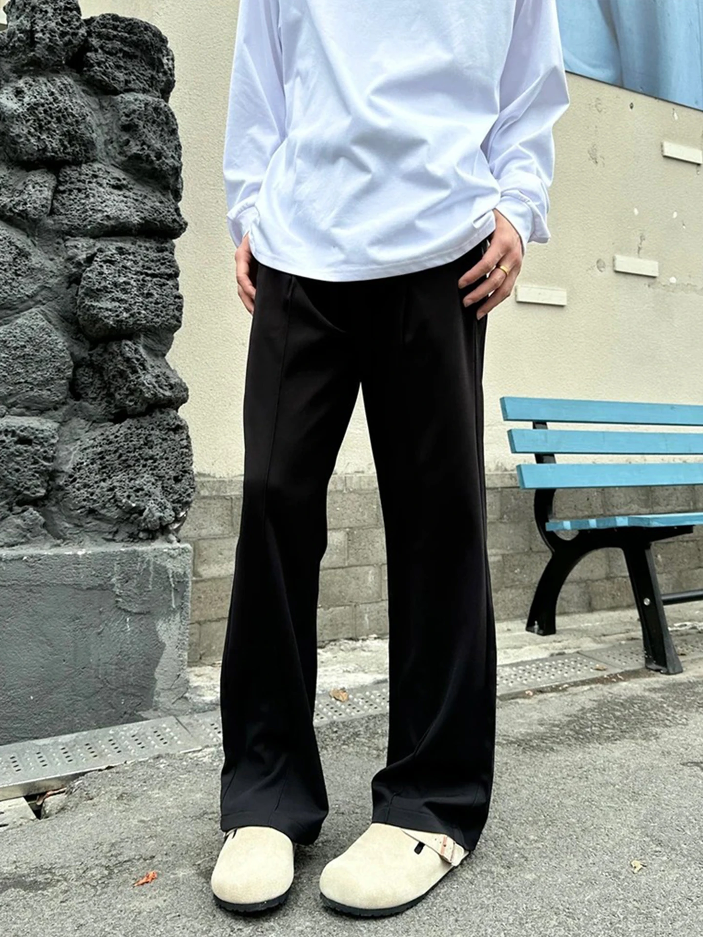 

Мужские повседневные брюки Bla Casual: летние, струящиеся, премиум-класса, с эффектом прохлады, прямые, слегка расклешенные, свободного кроя